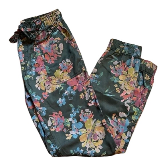 Nicole Miller jogger style floral pants - Picture 1 of 7